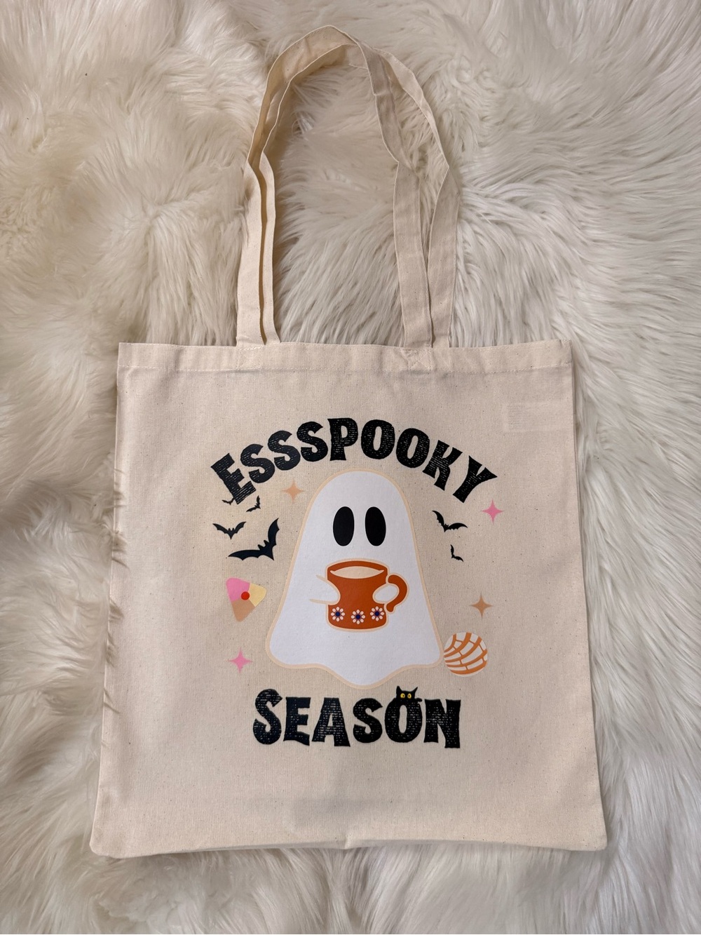 & Other Stories Beige 'Essspooky Season' Ghost Tote